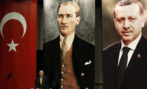 Turkey's Prime Minister Tayyip Erdogan addresses the members of his ruling AK Party in Ankara