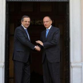 Κοινή γραμμή πλεύσης Σαμαρά-Λέτα για την αντιμετώπιση της&nbsp;κρίσης