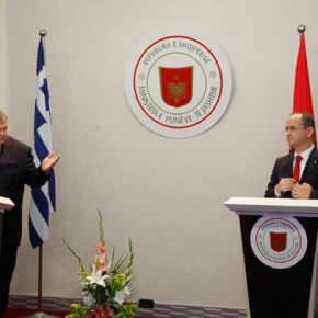 Συνάντηση Ευ. Βενιζέλου, με τον Αλβανό ομόλογό του, Ντ.&nbsp;Μπουσάτι