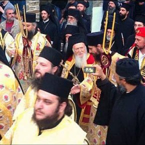 Λαμπρή υποδοχή του Οικουμενικού Πατριάρχη στο Άγιο&nbsp;Όρος