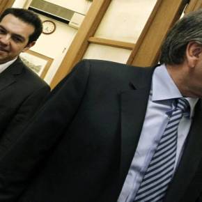 ΕΚΘΕΣΗ ΠΡΟΒΛΕΠΕΙ «ΙΣΤΟΡΙΚΟ ΣΥΜΒΙΒΑΣΜΟ».RBS: «Συγκυβέρνηση ΝΔ – ΣΥΡΙΖΑ στήνει η τρόικα μετά τις&nbsp;ευρωεκλογές»