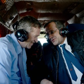 Ο Σαμαράς σε Chinook πάνω από το Άγιο&nbsp;Όρος