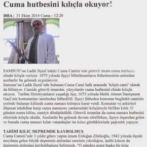 Το «υπέροχο» Ισλάμ. Σε τζαμί που ήταν εκκλησιά στον Πόντο, ο ιμάμης κραδαίνει τη σπάθα που έσφαζε&nbsp;χριστιανούς