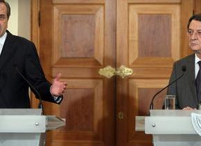 ΣΤΟΧΟΣ Η ΑΠΟΚΛΙΜΑΚΩΣΗ ΤΗΣ ΚΡΙΣΗΣ Μέτρα κατά των τουρκικών προκλήσεων αποφάσισαν Σαμαράς-Αναστασιάδης