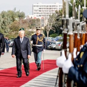 Δήλωση ΥΕΘΑ Νίκου Δένδια κατά την υποδοχή του Προέδρου της Δημοκρατίας Κάρολου Παπούλια στο Υπουργείο Εθνικής&nbsp;Αμύνης