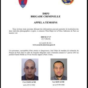 Παραδόθηκε ένας από τους υπόπτους για τη σφαγή στο Charlie Hebdo, εντάλματα για τους άλλους&nbsp;δυο