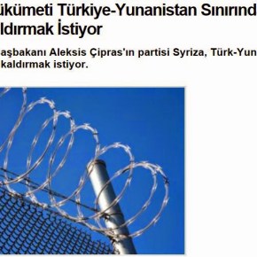 “Ο ΣΥΡΙΖΑ θα καταργήσει το φράχτη στα σύνορα Τουρκίας-Ελλάδας”