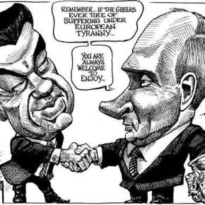 Το σαρκαστικό σκίτσο του Economist για την συνάντηση&nbsp;Τσίπρα-Πούτιν