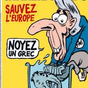 Charlie Hebdo: «Σώστε την Ευρώπη, πνίξτε έναν&nbsp;Έλληνα»