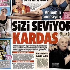 «Σας αγαπάμε καρντάσια»Ο Αλέξης Τσίπρας έστειλε μήνυμα στον τουρκικό λαό μέσω της&nbsp;Hurryiet