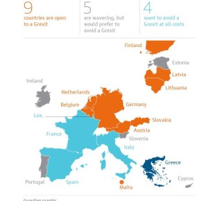 GUARDIAN Ο χάρτης της ευρωζώνης βάσει… Grexit – Ποιοί θέλουν την Ελλάδα εκτός ευρώ και ποιοί εντός&nbsp;(χάρτης)