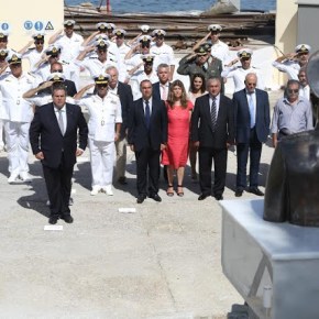 Παρουσία ΥΕΘΑ Πάνου Καμμένου στις εκδηλώσεις για την 72η Επέτειο βύθισης του Α/Τ Β. Όλγα και στα αποκαλυπτήρια της προτομής του ήρωα Αντιναύαρχου Χ. Καραθανάση ΠΝ στη&nbsp;Λέρο