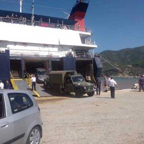 Κατέβηκαν και έπιασαν δουλειά τα Μηχανήματα του Στρατού στη&nbsp;Σκόπελο!