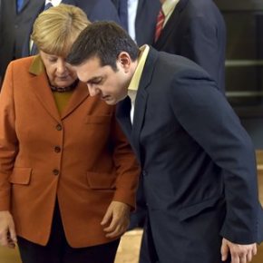 Μέρκελ προς Τσίπρα μετά τη μίνι-σύνοδο: «Είσαι ευτυχής Αλέξη;» Ο γερμανικός Τύπος ισχυρίζεται ότι ο Έλληνας πρωθυπουργός αποδέχτηκε τη συμφωνία λόγω της…μαεστρίας της&nbsp;Μέρκελ