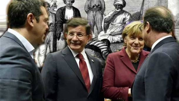 Tsipras-Davoutoglou-Merkel-Oland