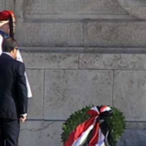 Στεφάνι στο Μνημείο του Αγνώστου Στρατιώτη Κατέθεσε ο Σίσι&nbsp;(Βίντεο)