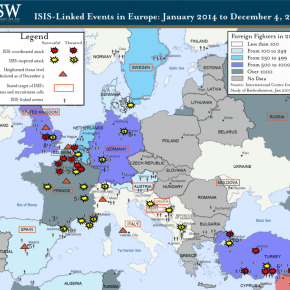 Ο χάρτης που δείχνει την εξάπλωση των τζιχαντιστών στην&nbsp;Ευρώπη