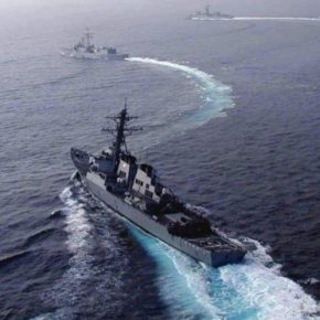 Σε απόσταση αναπνοής η Φ/Γ «Σπέτσαι» απο την Τουρκική Κορβέτα TCG Bodrum&nbsp;(F-501)