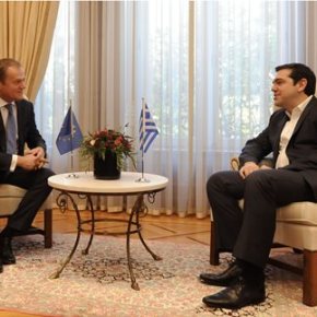 Τουσκ: Η Ελλάδα έχει αναλάβει βάρος δυσανάλογο με τις δυνάμεις της.Ολοκληρώθηκε η συνάντηση με τον πρωθυπουργό στο Μαξίμου, ενόψει της Συνόδου Κορυφής της&nbsp;ΕΕ