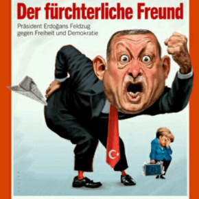 Δείτε το απίστευτο, χιουμοριστικό εξώφυλλο του γερμανικού περιοδικού Spiegel με τον τούρκο πρόεδρο Ταγίπ Ερντογάν και τη γερμανίδα καγκελάριο Άνγκελα&nbsp;Μέρκελ.