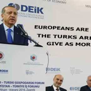 Ερντογάν προς Ευρωπαίους: «Δεν μας κάνετε και χάρη με την χορήγηση βίζας στους Τούρκους πολίτες για ταξίδια στην&nbsp;ΕΕ»!!