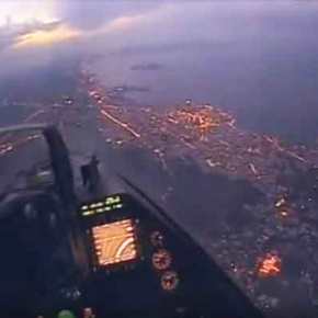 Η Κρήτη το βράδυ όπως μόνο οι πιλότοι των F-16 την&nbsp;βλέπουν-ΒΙΝΤΕΟ