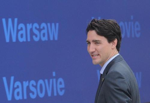 Canadian Prime Minister Justin Trudeau arrives for sessions of the second day of the NATO Summit, in Warsaw, Poland, Saturday, July 9, 2016. US President Barack Obama and leaders of the 27 other NATO countries are taking decisions in Warsaw on how to deal with a resurgent Russia, violent extremist organizations like  the Islamic State, attacks in cyberspace and other menaces to allies' security. (AP Photo/Alik Keplicz)
