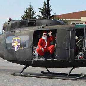 “Ελικοπτεράτος” Αη Βασίλης στην 1η ΤΑΞΑΣ!&nbsp;Φωτογραφίες