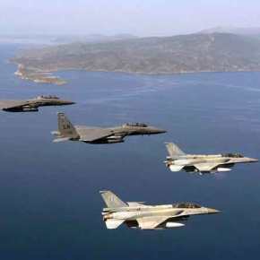 «Ηνίοχος-2017»: Μπλόκ ελληνικών, αμερικανικών και ισραηλινών μαχητικών σε σενάριο κατάρριψης «εχθρικών» αεροσκαφών και πλήγματος στόχων επιφανείας σε Καστελόριζο και&nbsp;Λήμνο
