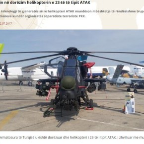 Η Τουρκία παρέδωσε στην Αλβανία 23 ελικόπτερα τύπου Atak- εγχώριας&nbsp;παραγωγής