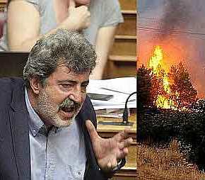 ΤΟ «ΕΚΑΨΕ» Ο ΠΟΛΑΚΗΣ: Επιτίθεται στον ΣΚΑΪ που μεταδίδει τις&nbsp;πυρκαγιές