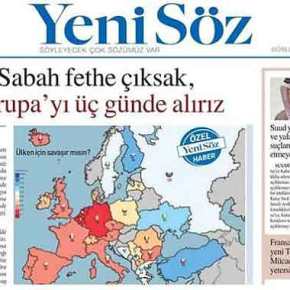 “Μπορούμε να κατακτήσουμε την Ευρώπη σε 3 μέρες” γράφουν τα “τσιράκια” του&nbsp;Ερντογάν!