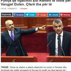 Αλβανία: Ο Ράμα απαντά στον Βαγγέλη Ντούλε και υπεραμύνεται τις απαλλοτριώσεις στη&nbsp;Χιμάρα