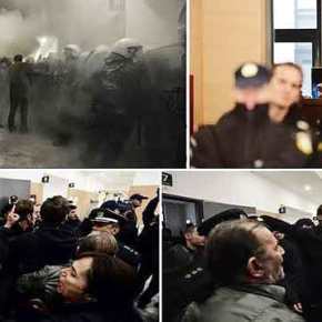 ΖΩΝΤΑΝH ΣΥΝΔΕΣΗ -ΧΤΥΠΑΝΕ ΑΛΥΠΗΤΑ ΚΟΣΜΟ ΤΑ ΓΟΥΡΟΥΝΙΑ ΤΟΥ ΤΟΣΚΑ ΣΤΟ ΕΙΡΗΝΟΔΙΚΕΙΟ ΓΙΑ ΤΟΥΣ ΠΛΕΙΣΤΗΡΙΑΣΜΟΥΣ. ΕΡΙΞΑΝ ΧΗΜΙΚΑ ΜΕΣΑ ΣΤΗΝ ΑΙΘΟΥΣΑ ΓΙΑ ΝΑ ΑΠΟΦΥΓΟΥΝ ΤΟ&nbsp;ΛΙΝΤΣΑΡΙΣΜΑ.