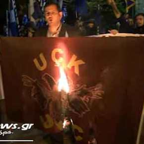 Ελληνο-αλβανική Θύελλα: «Έλληνες τρομοκράτες» έκαψαν την σημαία του UCK έξω από την αλβανική πρεσβεία και ανατίναξαν την οικία του ηγέτη μας»&nbsp;(Βίντεο)