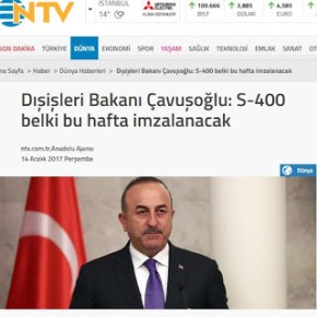 ΥΠΕΞ Τουρκίας: Η συμφωνία για τους S-400 ίσως υπογραφεί αυτήν την&nbsp;εβδομάδα