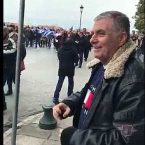 Ο Γιώργος Τράγκας Στο Συλλαλητήριο Της&nbsp;Θεσσαλονίκης