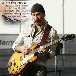 Η κιθάρα του Edge των «U2». Την επινόησε ο Επαμεινώνδας Σταθόπουλος από τη Λακωνία, που ήταν και ο εφευρέτης της μασίφ ηλεκτρικής κιθάρας. Η καταξίωση και το&nbsp;τέλος