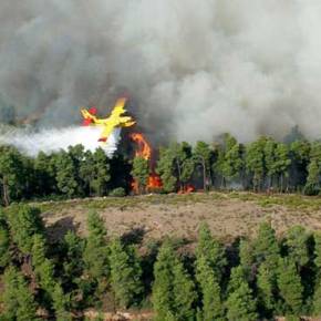 Μεγάλη φωτιά στην Πύλο: Επί τόπου 25 πυροσβέστες, 4 αεροσκάφη και 1&nbsp;ελικόπτερο