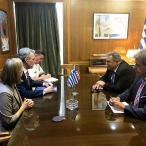 Καμμένος και Pyatt: Άρωμα F-16 και Λάρισας στο ραντεβού του ΥΕΘΑ με τον πρέσβη των ΗΠΑ –&nbsp;ΦΩΤΟ