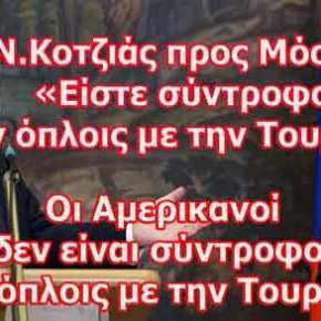 Ν.Κοτζιάς προς Μόσχα: «Είστε σύντροφοι εν όπλοις με την&nbsp;Τουρκία»