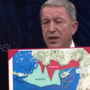 Νέα πρόκληση Ακάρ: Έδειξε στη Λιβύη χάρτες της «Κατεχόμενης Μεσογείου» από την&nbsp;Ελλάδα