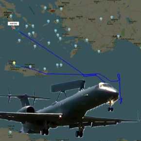 Πτήση στοχοποίησης του τουρκικού στολίσκου που συνοδεύει το Barbaros από αεροσκάφος-ραντάρ EMB-145H της&nbsp;ΠΑ