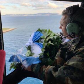 Καμμένος: Απέδωσε «φόρο τιμής» στους ήρωες πεσόντες των Ιμίων με ρίψη στεφάνου – ΦΩΤΟ –&nbsp;ΒΙΝΤΕΟ