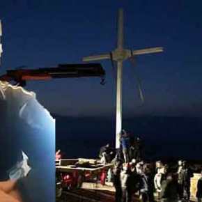 Μιλάει ο λεβέντης που έφτιαξε τον μεγάλο σταυρό για την&nbsp;Μυτιλήνη
