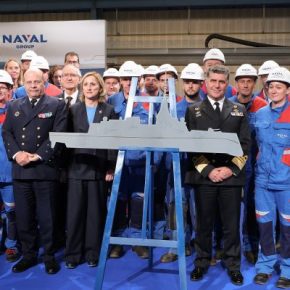 Παρουσία του Α/ΓΕΝ η κοπή πρώτου ελάσματος για την πρώτη φρεγάτα τύπου Belh@rra της Naval Group&nbsp;(pics/vid.)