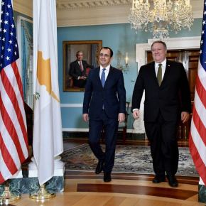 Προς περαιτέρω αναβάθμιση σχέσεων Κύπρου-ΗΠΑ – Ολοκληρώθηκε επιτυχώς η συνάντηση Χρισοδουλίδη-Πομπέο – Δεσμεύσεις από&nbsp;Ουάσινγκτον