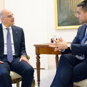 Κοινή θέση Δένδια-Ντι Μάιο για ταχεία οριοθέτηση ΑΟΖ&nbsp;Ελλάδας-Ιταλίας