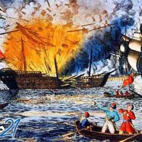 6 Ιουνίου 1822: ο Κανάρης πυρπολεί τη τουρκική&nbsp;ναυαρχίδα.