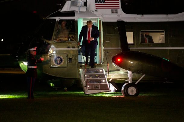 President Trump returns to the White House from Bedminster